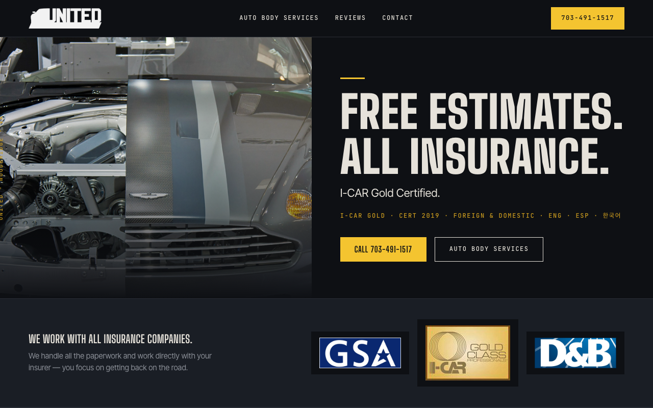 1unitedautobodyinc.com (1unitedautobodyinc.com) — website redesigned by WebFactory