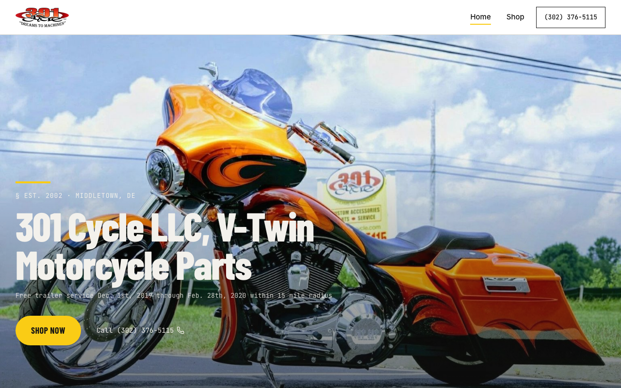 301cycle.com — rebuilt by WebFactory