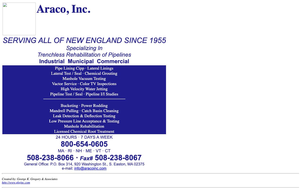 aracoinc.com — original site
