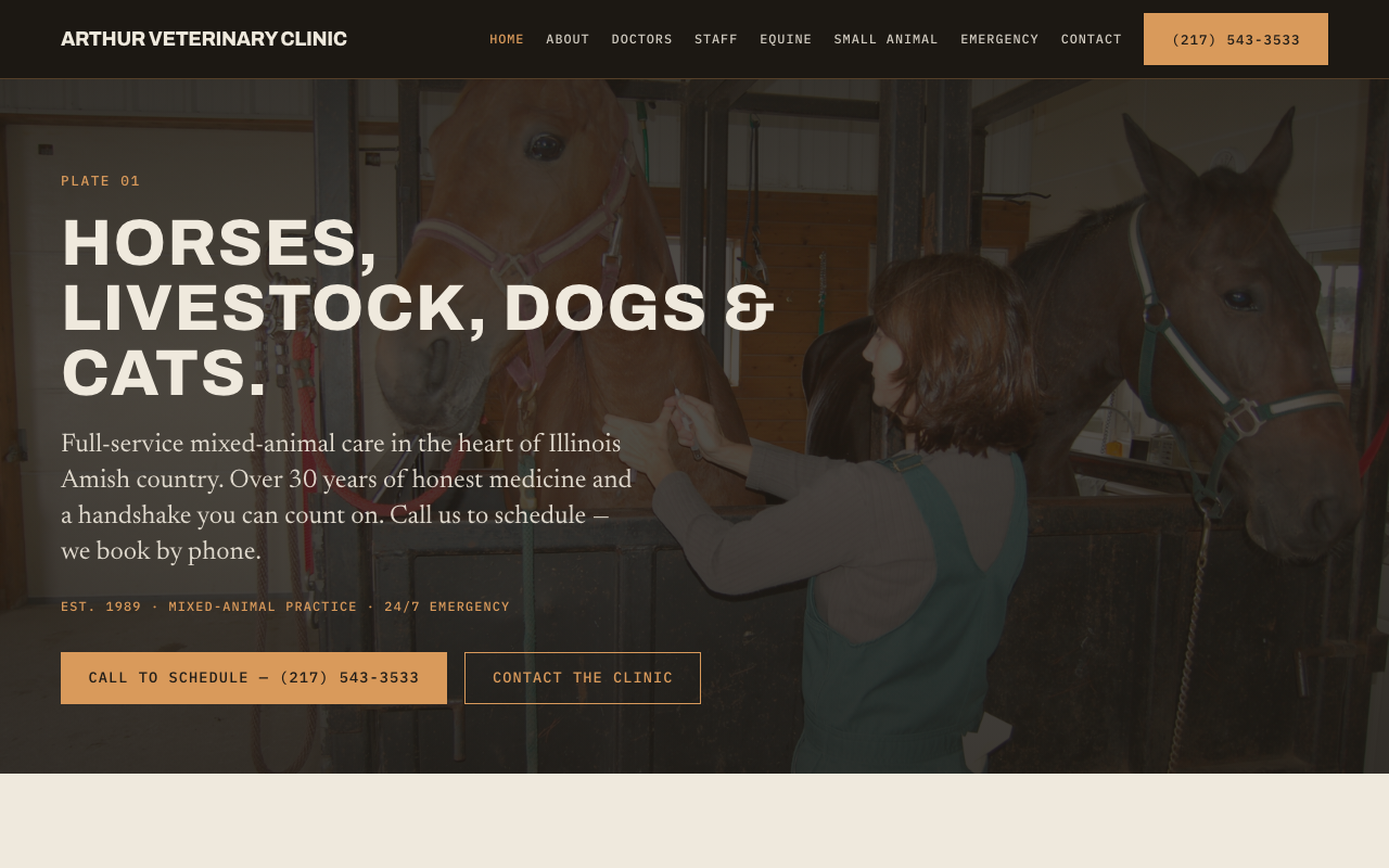 arthurvetclinic.com (arthurvetclinic.com) — website redesigned by WebFactory