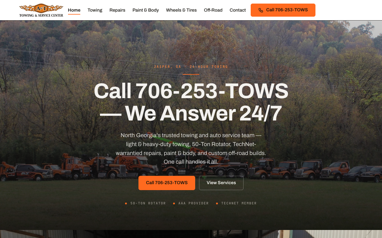 atautoandtow.com (atautoandtow.com) — website redesigned by WebFactory