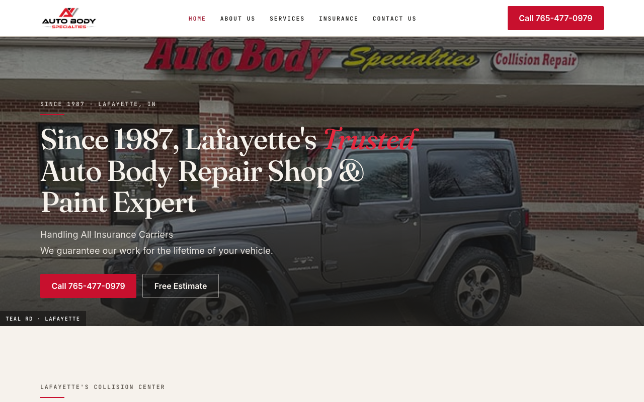 autobodyoflafayette.com — rebuilt by WebFactory