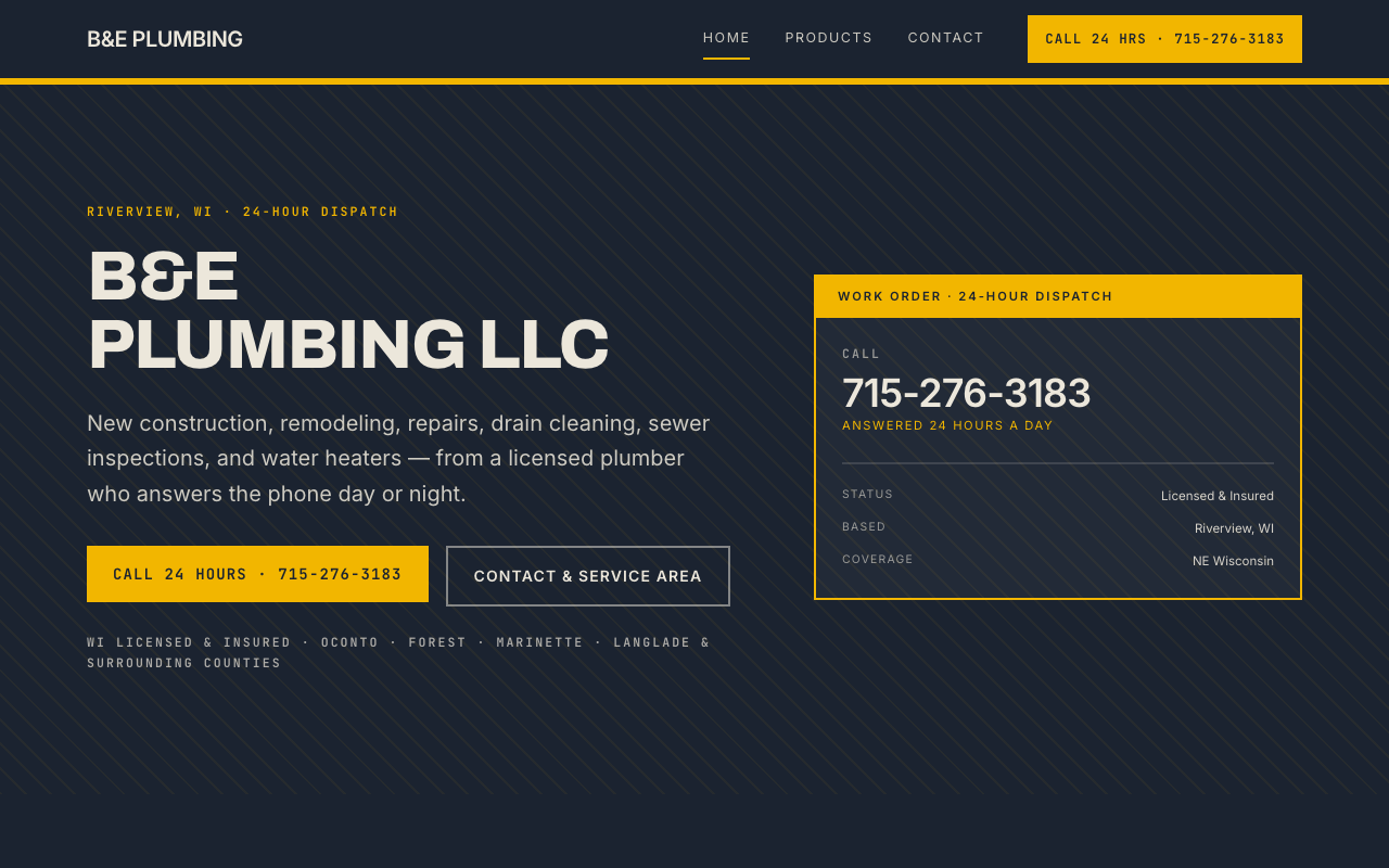 bneplumbing.com (bneplumbing.com) — website redesigned by WebFactory