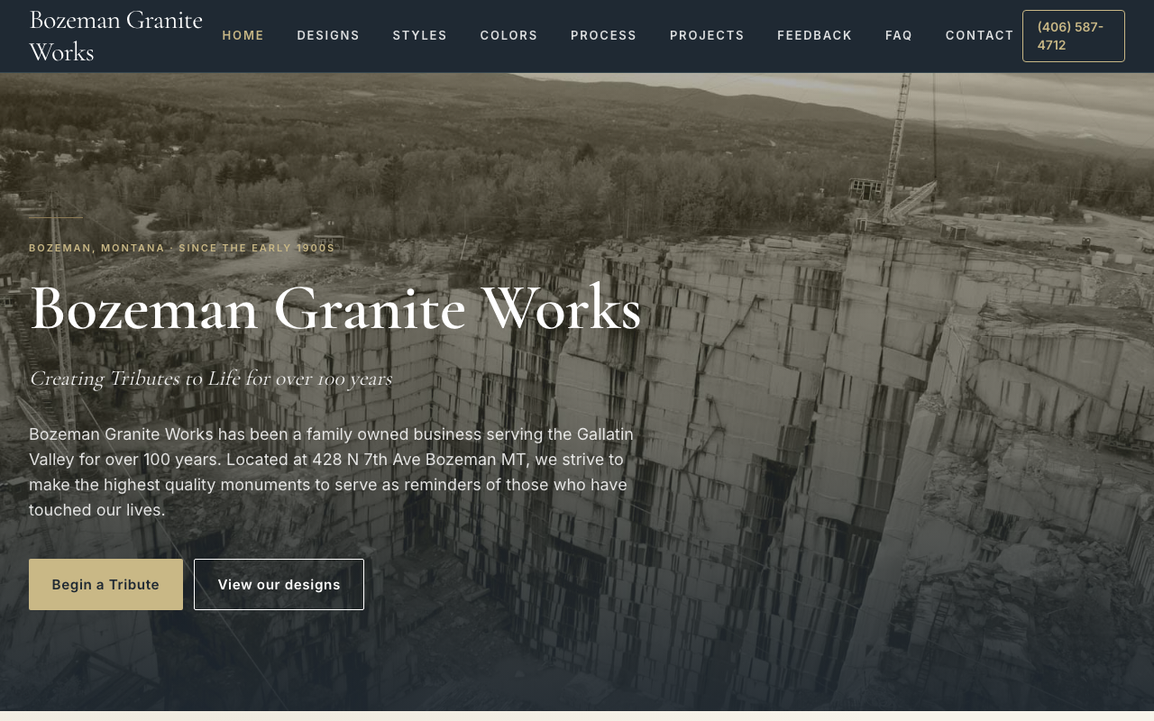 bozemanmonumentsandheadstones.com — rebuilt by WebFactory
