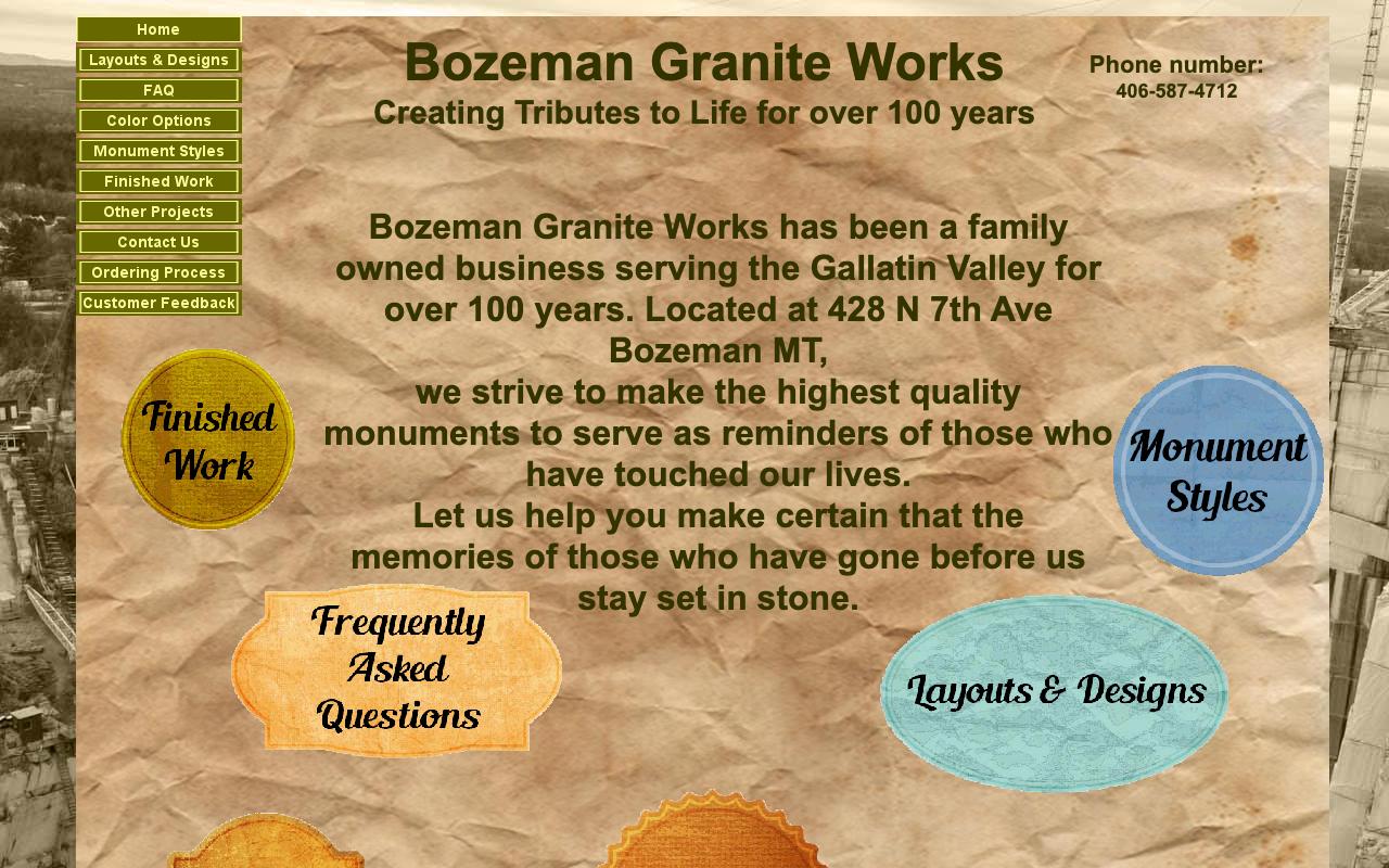 bozemanmonumentsandheadstones.com — original site