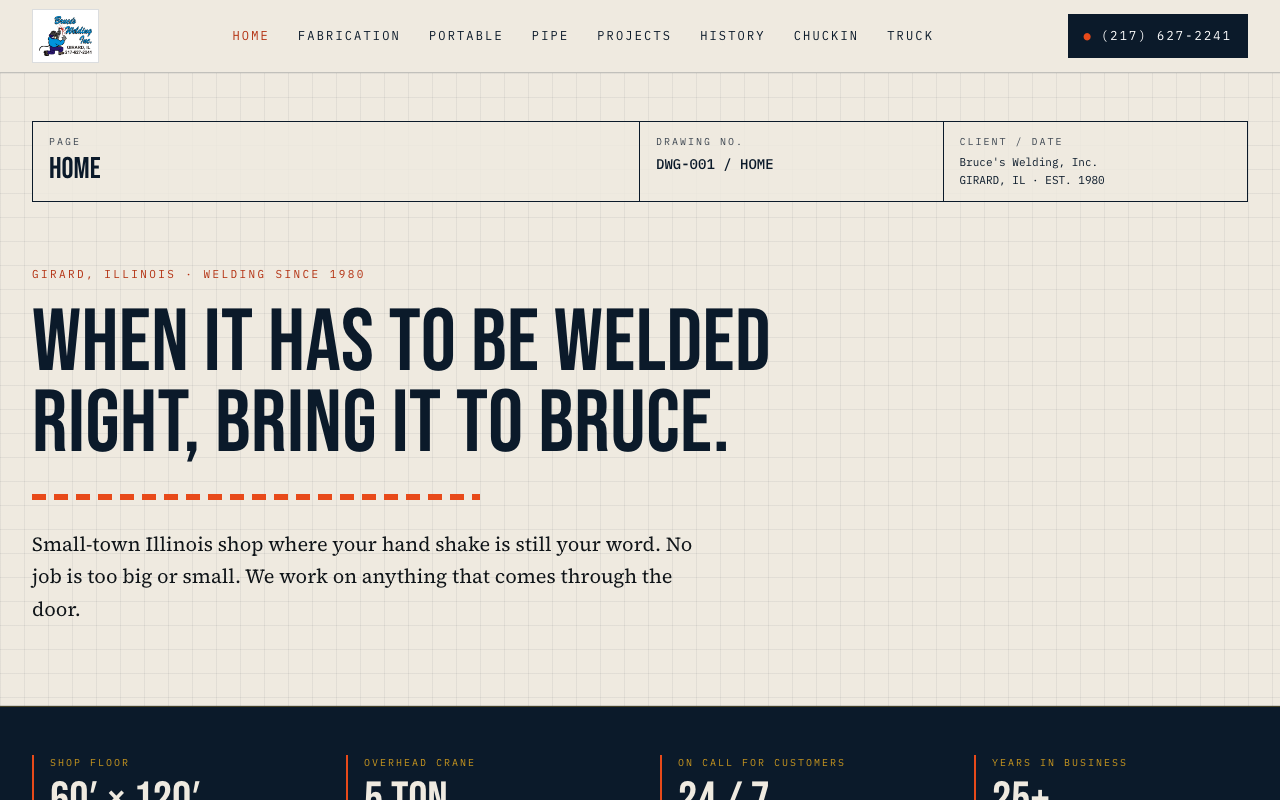 brucesweldinginc.com (brucesweldinginc.com) — website redesigned by WebFactory