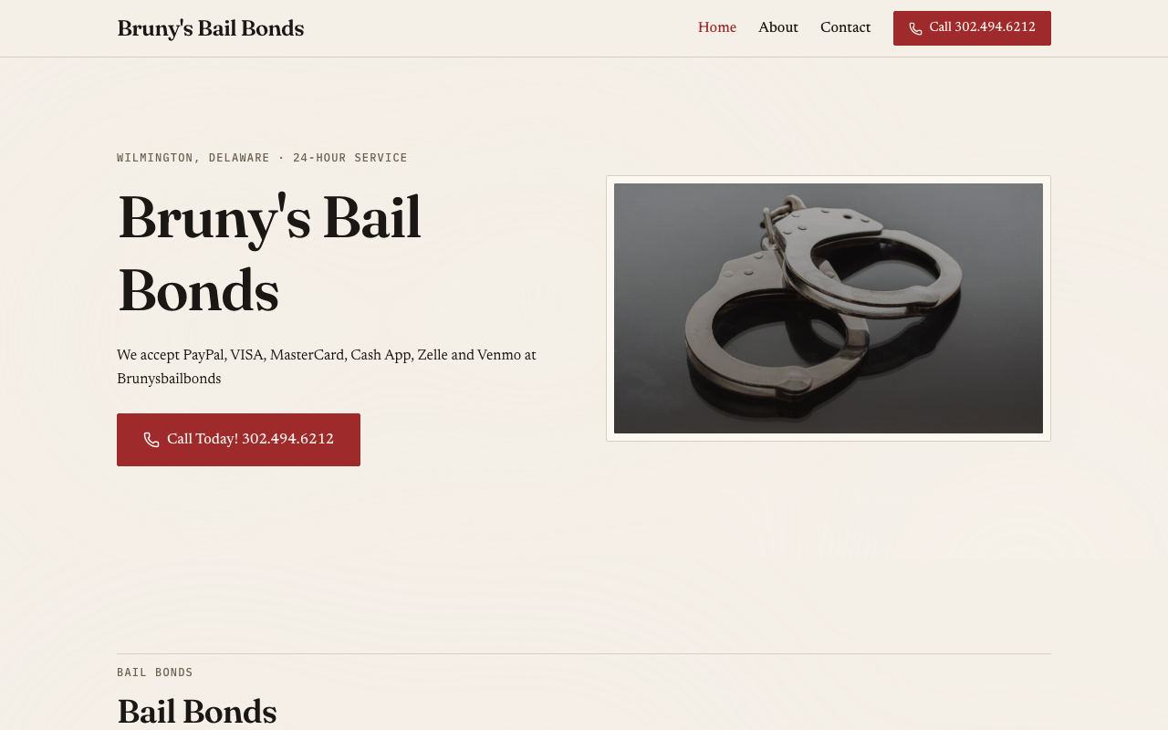brunysbailbonds.com — rebuilt by WebFactory