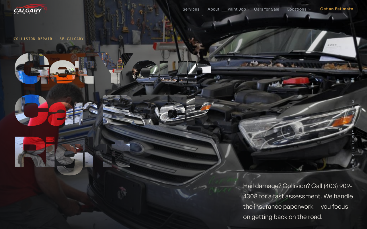 calgaryautobodyrepairs.com (calgaryautobodyrepairs.com) — website redesigned by WebFactory