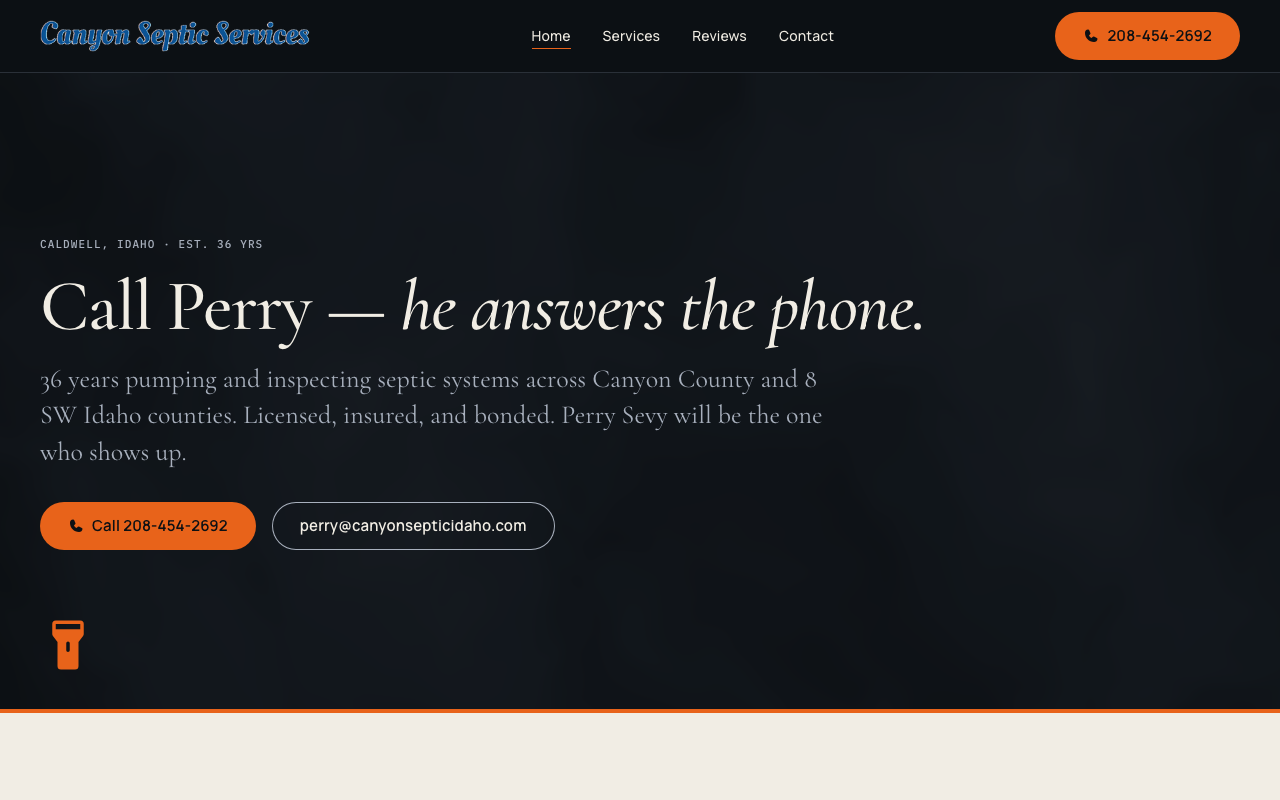 canyonsepticidaho.com (canyonsepticidaho.com) — website redesigned by WebFactory