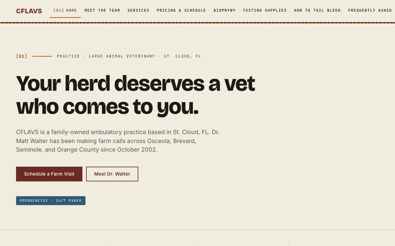 centralfloridalargeanimal.com (centralfloridalargeanimal.com) — website redesigned by WebFactory