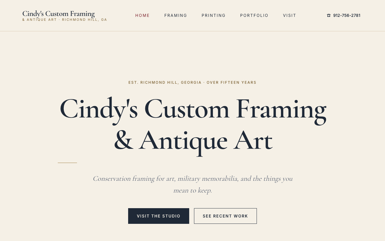 cindysantiqueart.com — rebuilt by WebFactory