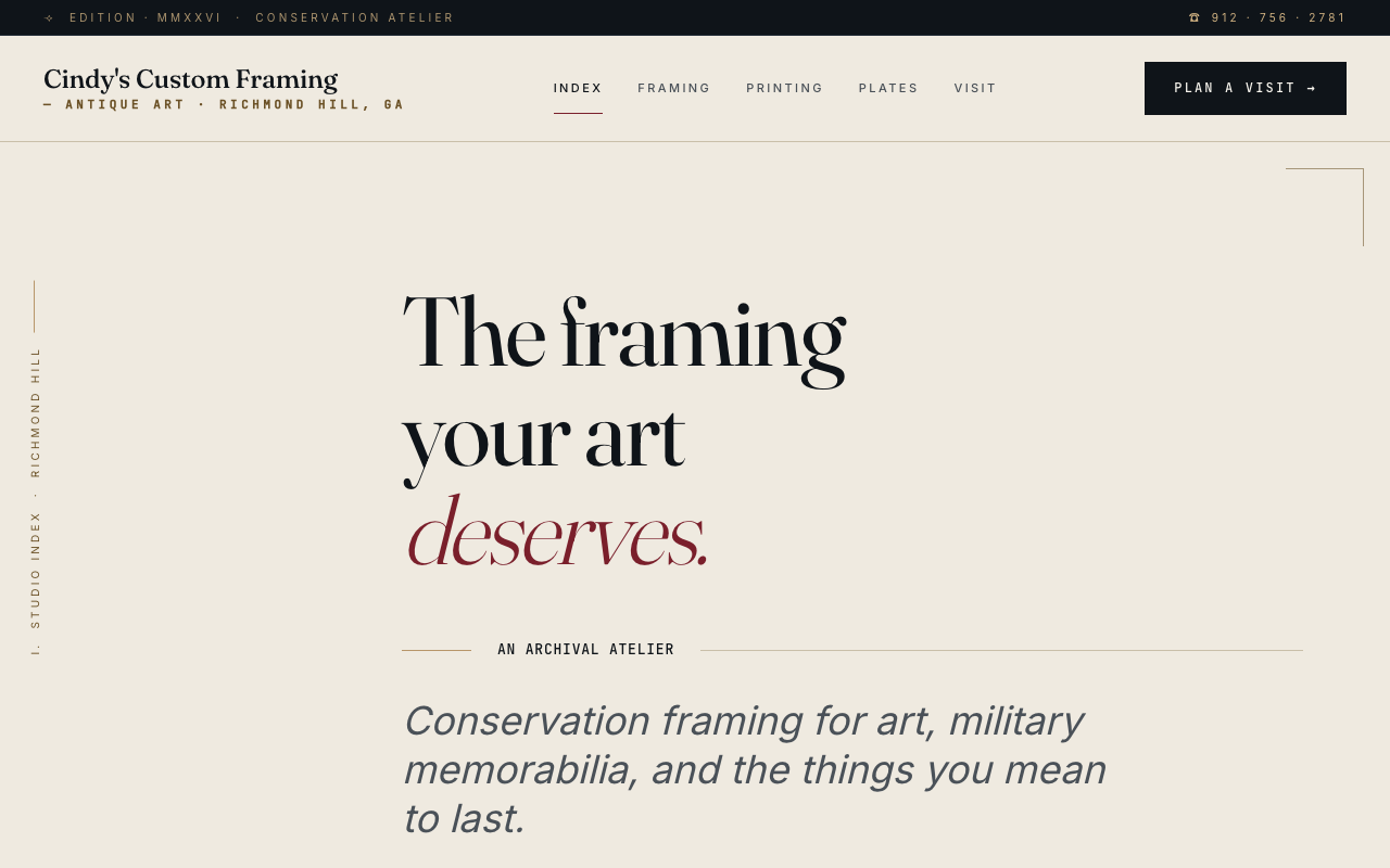 cindysantiqueart.com (cindysantiqueart.com) — website redesigned by WebFactory