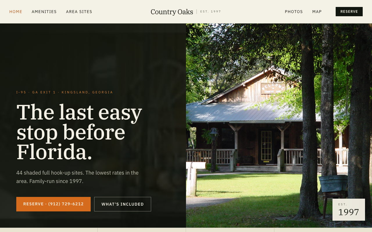 countryoaksrv.com (countryoaksrv.com) — website redesigned by WebFactory