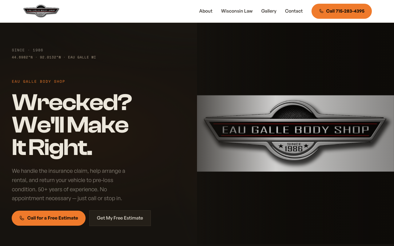 eaugallebodyshop.com (eaugallebodyshop.com) — website redesigned by WebFactory