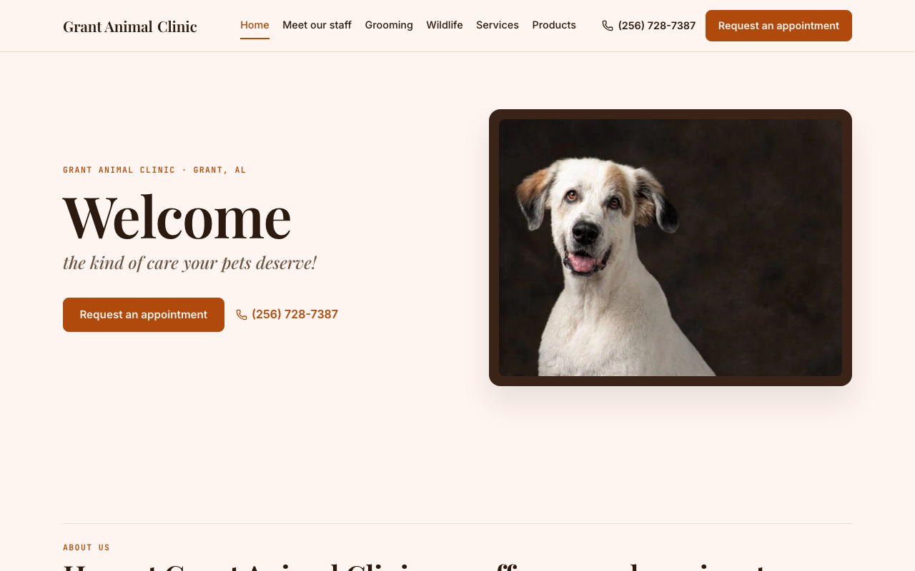 grantanimalclinic.com — rebuilt by WebFactory
