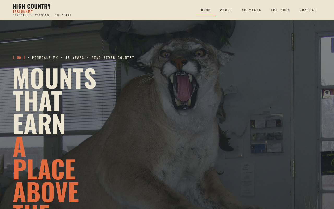 highcountrytaxidermy.net (highcountrytaxidermy.net) — website redesigned by WebFactory