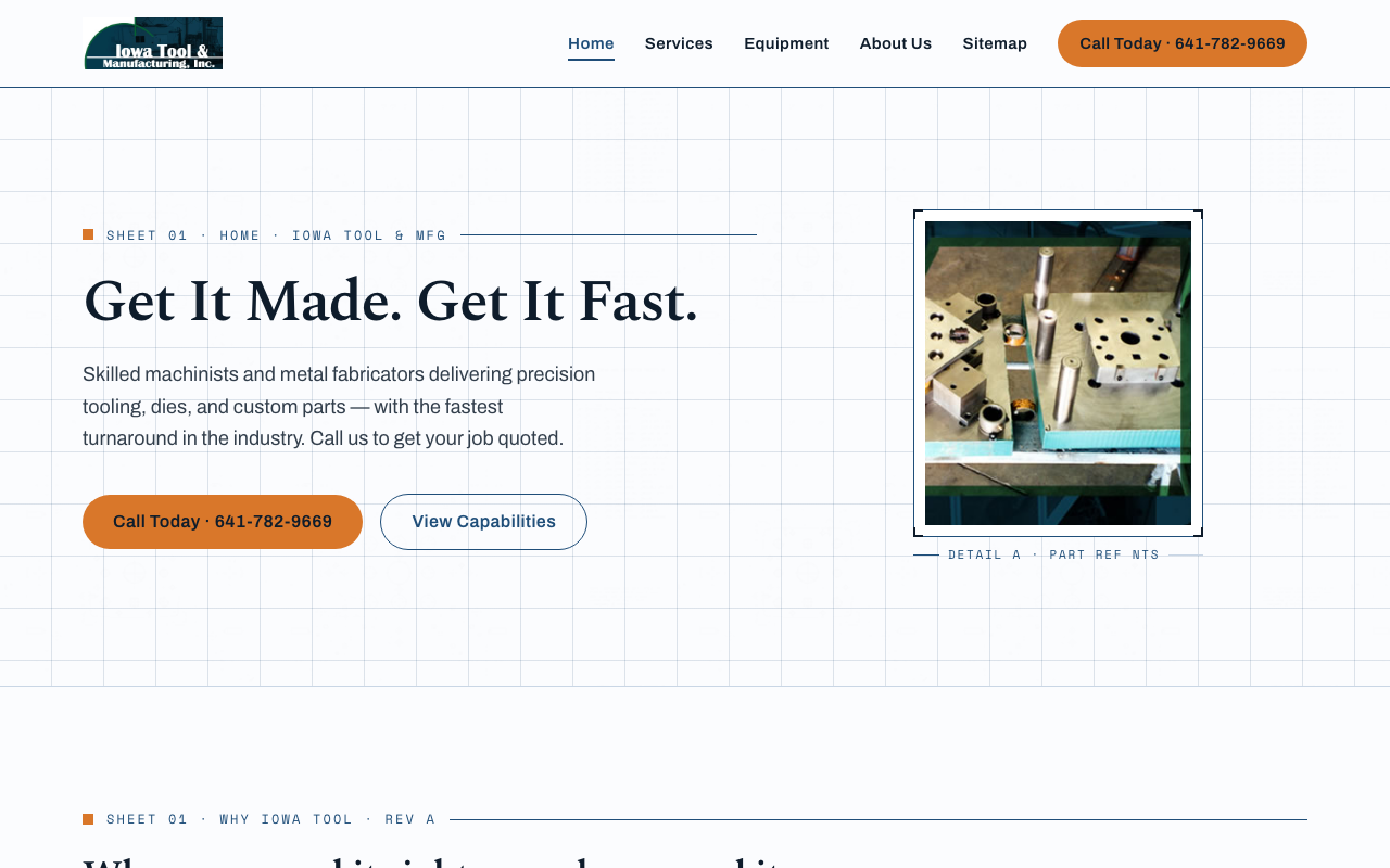 iowatoolmfg.com (iowatoolmfg.com) — website redesigned by WebFactory