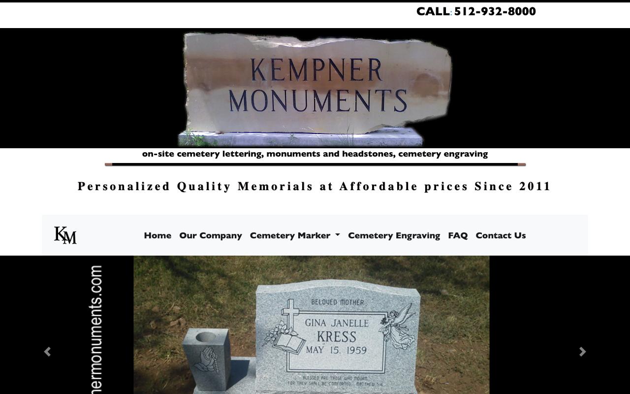kempnermonuments.com — original site