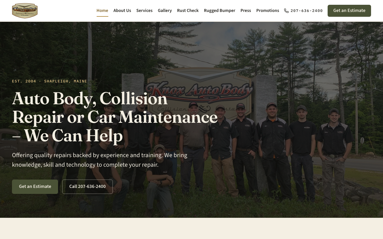 knoxautobody.com — rebuilt by WebFactory