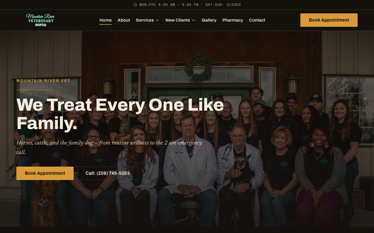 mountainrivervet.com (mountainrivervet.com) — website redesigned by WebFactory