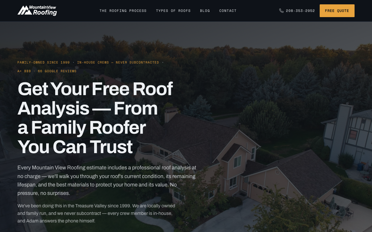 mtviewroofing.com (mtviewroofing.com) — website redesigned by WebFactory