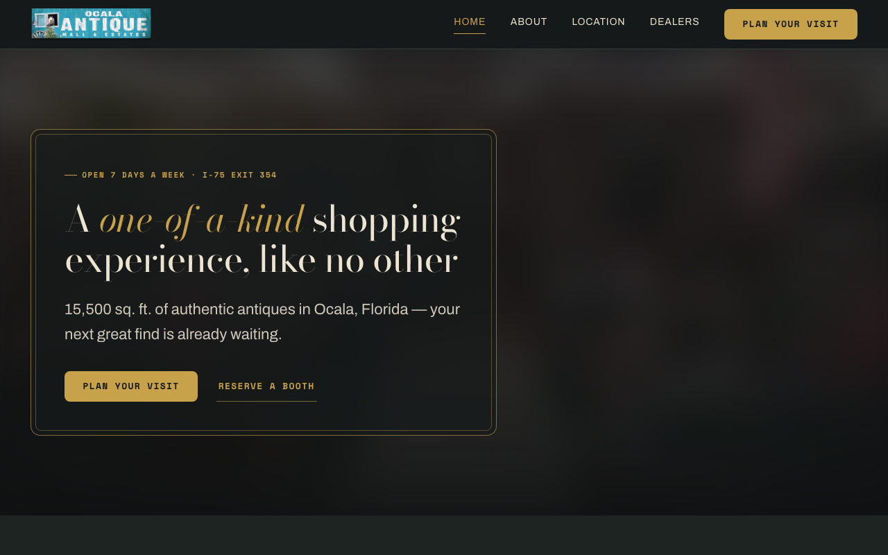ocalaantiques.com (ocalaantiques.com) — website redesigned by WebFactory