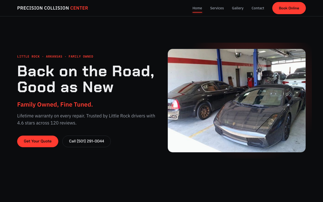 precision-collision.com (precision-collision.com) — website redesigned by WebFactory