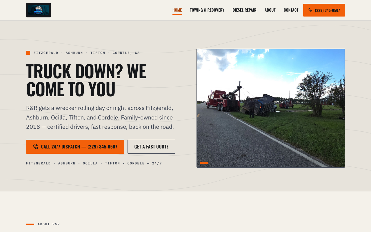 randr247dieselrepair.com (randr247dieselrepair.com) — website redesigned by WebFactory
