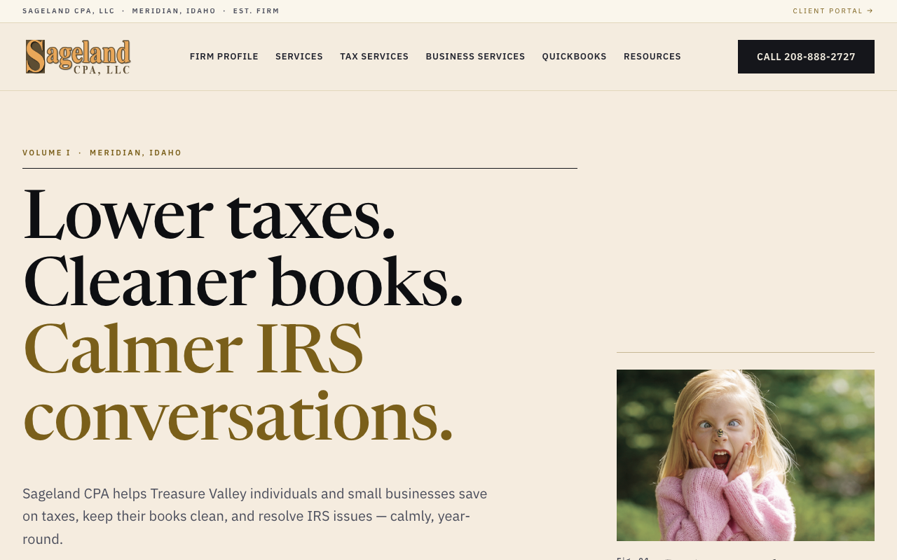 sagelandcpa.com (sagelandcpa.com) — website redesigned by WebFactory