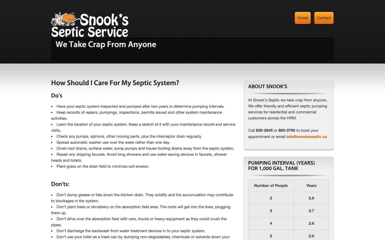 snooksseptic.ca — original site