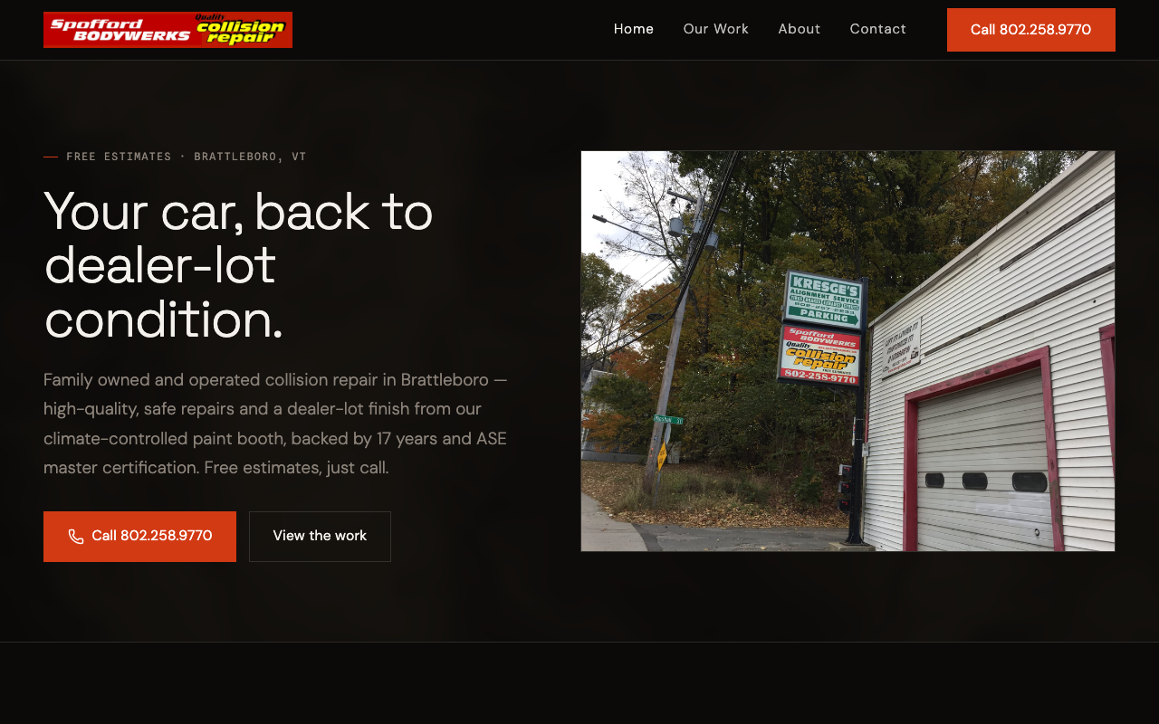 spoffordbodywerks.com (spoffordbodywerks.com) — website redesigned by WebFactory