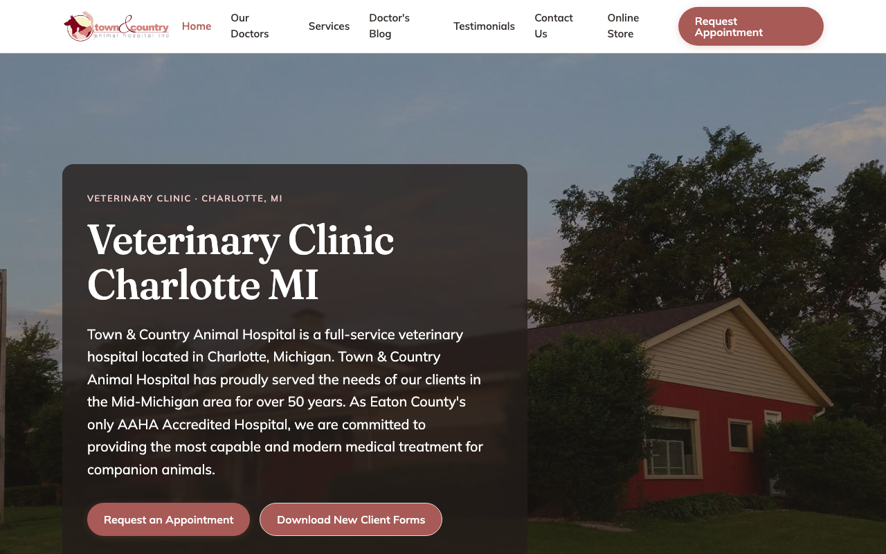t-c-animalhospital.com — rebuilt by WebFactory