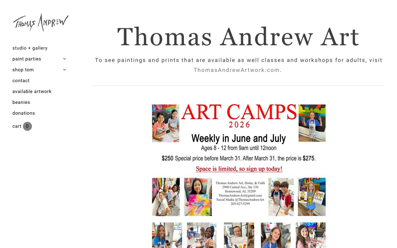 thomasandrewart.com — original site