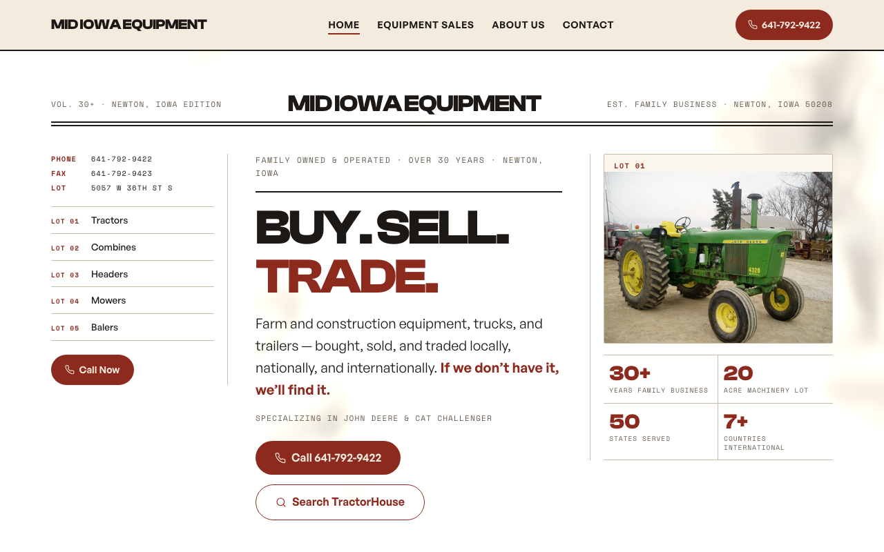 usedtractorequipment.com (usedtractorequipment.com) — website redesigned by WebFactory