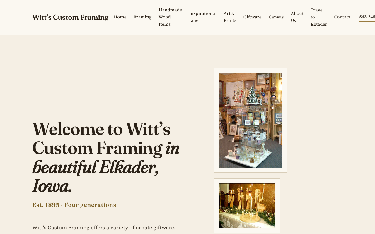 wittcustomframing.com — rebuilt by WebFactory